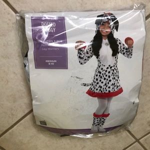 New girl’s costume Dalmatian size Medium 8-10 kids